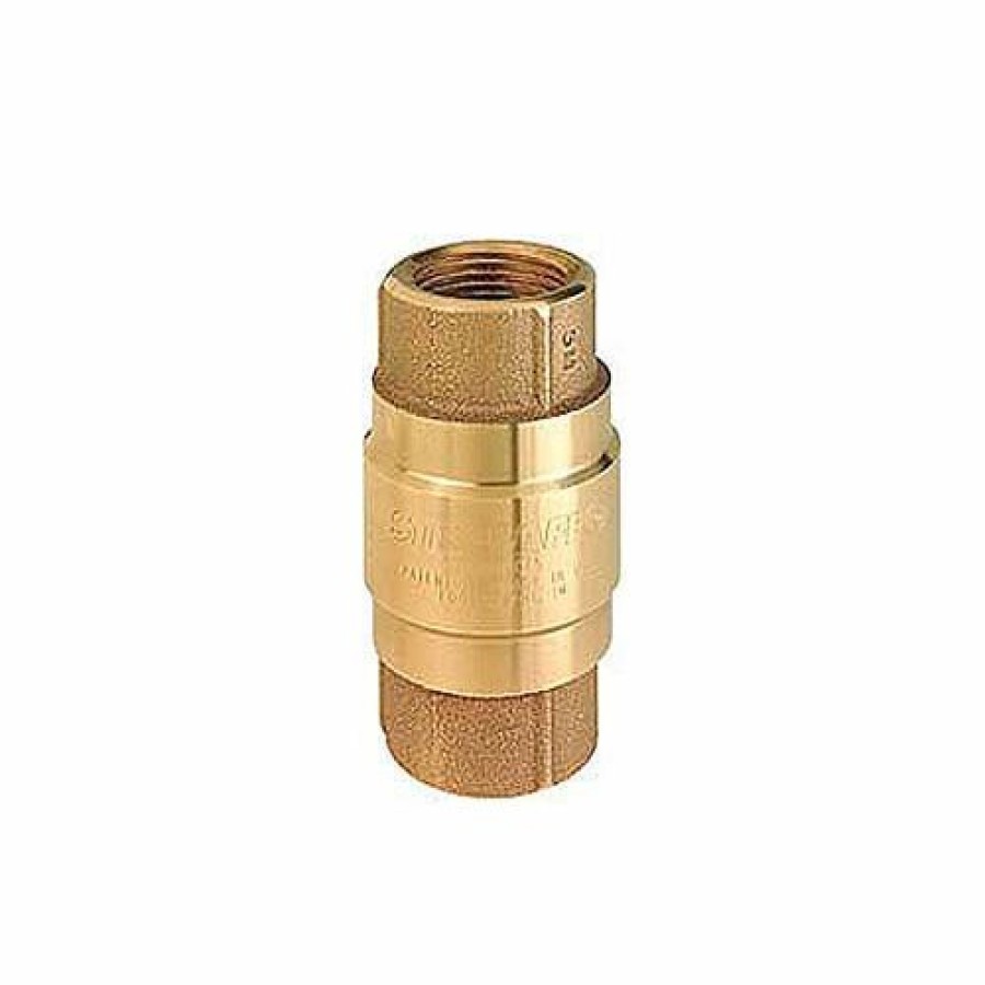 Check & Foot Valves * | Strataflo 3" Fnpt Brass Check Valve With Buna-N Rubber Poppet