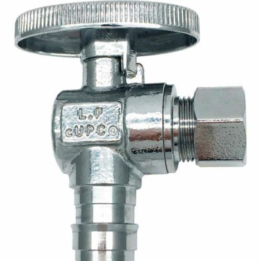 Valves * | Theworks 1/4 Turn Angle Stop 1/2" Pex (F1960) X 3/8" Od