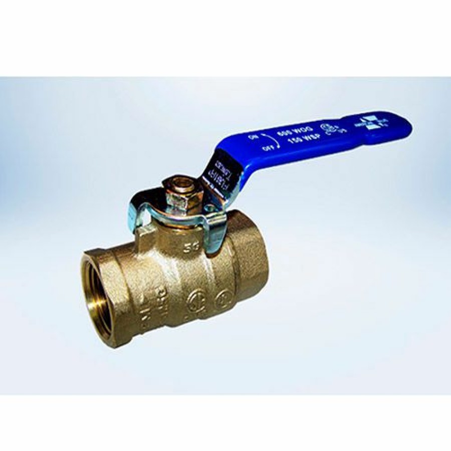 Ball Valves * | American Valve 1 In. Lead-Free Brass Full Port Ball Valve Fip Threaded Ends Pkg Qty 8