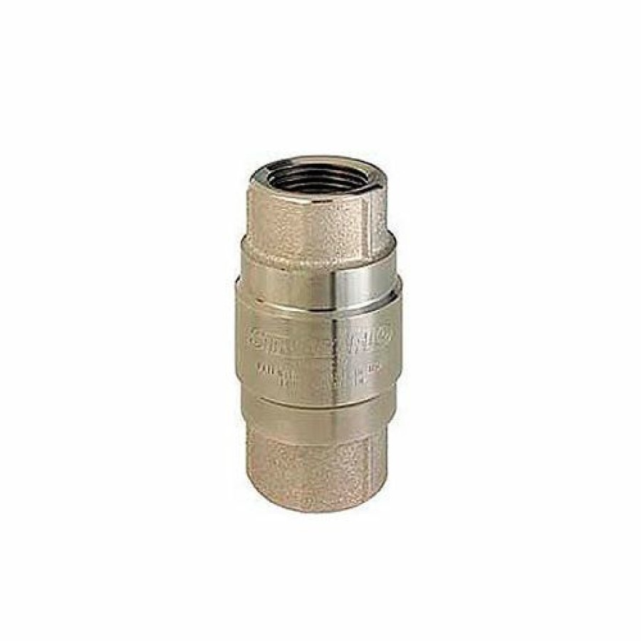 Check & Foot Valves * | Strataflo 2" Fnpt Nickel-Plated Brass Check Valve With Stainless Steel Poppet