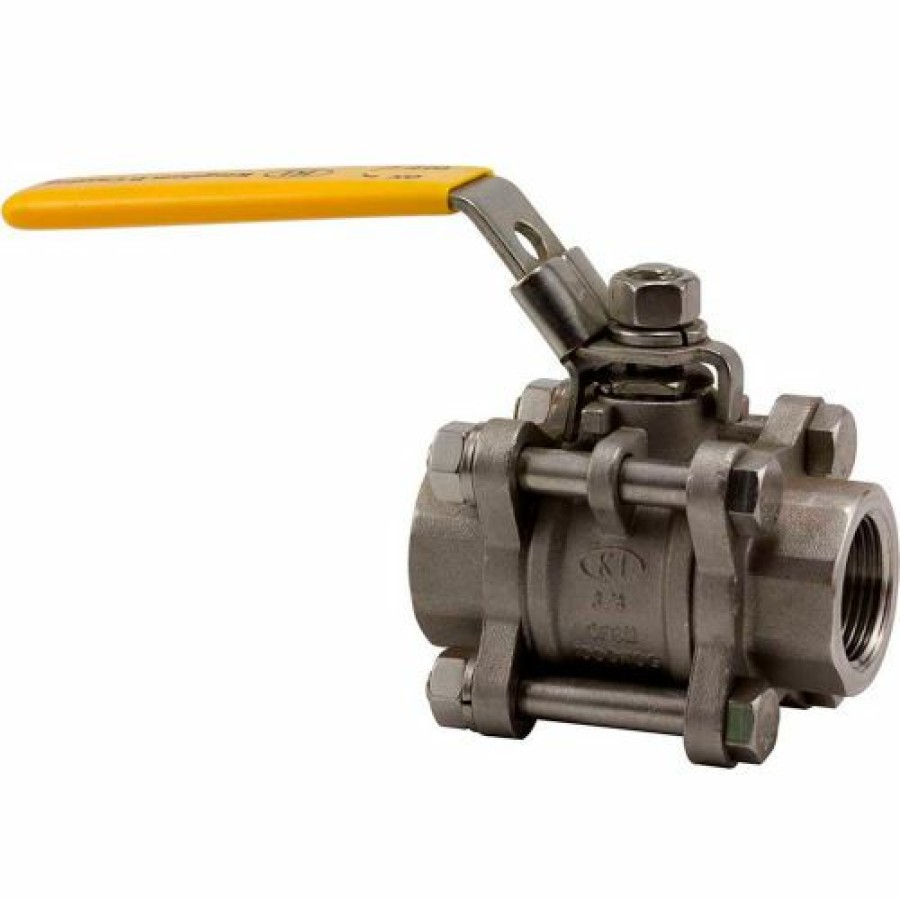 Ball Valves * | Kingdom 1/4 In. T316 Stainless Steel Full Port Ball Valve 3 Piece 1000 Psi Pkg Qty 10