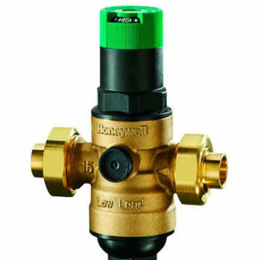 Valves * | Honeywell 1-1/4" Ds06 Dialset Low Lead Pressure Regulating Valve Double Union Sweat