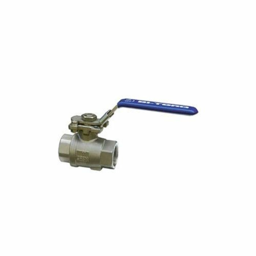 Ball Valves * | Bi-Torq 1/4" 2-Pc Ss Npt Ball Valve With Manual Locking Handle