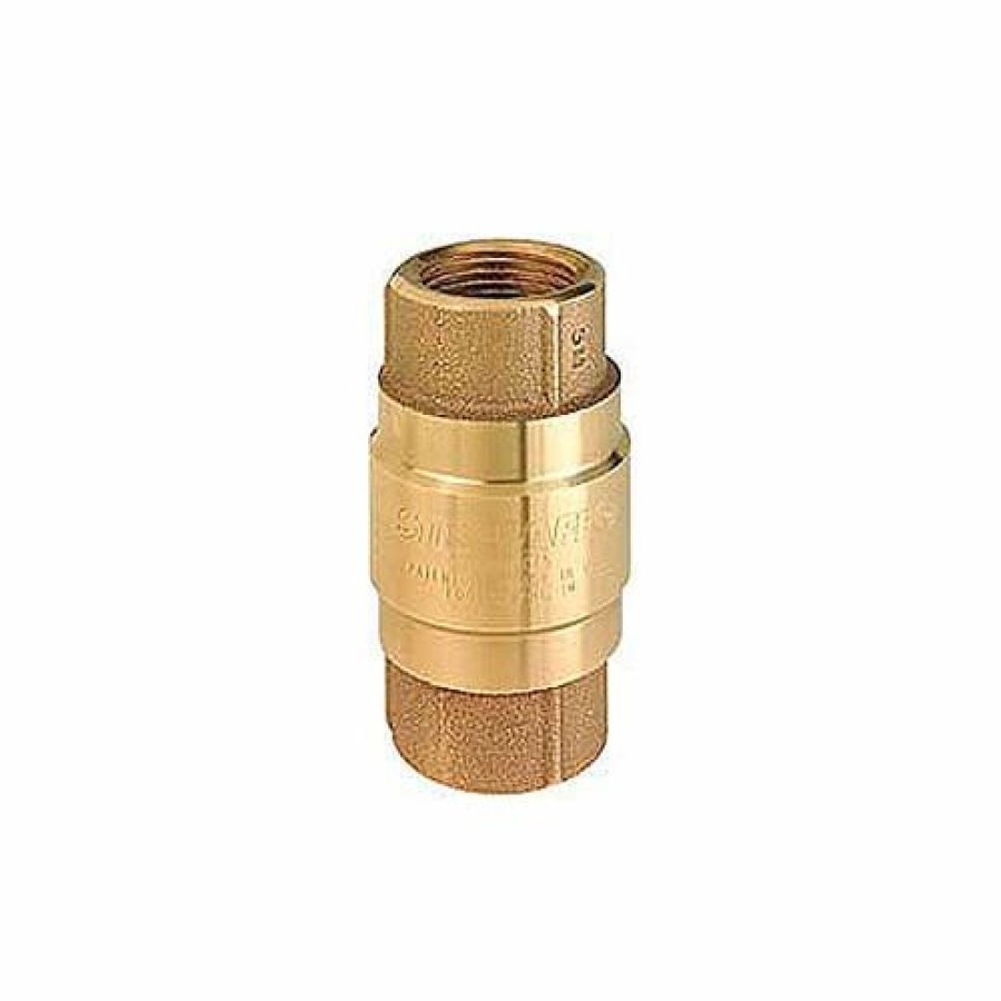 Check & Foot Valves * | Strataflo 3/8" Fnpt Brass Check Valve With Stainless Steel Poppet