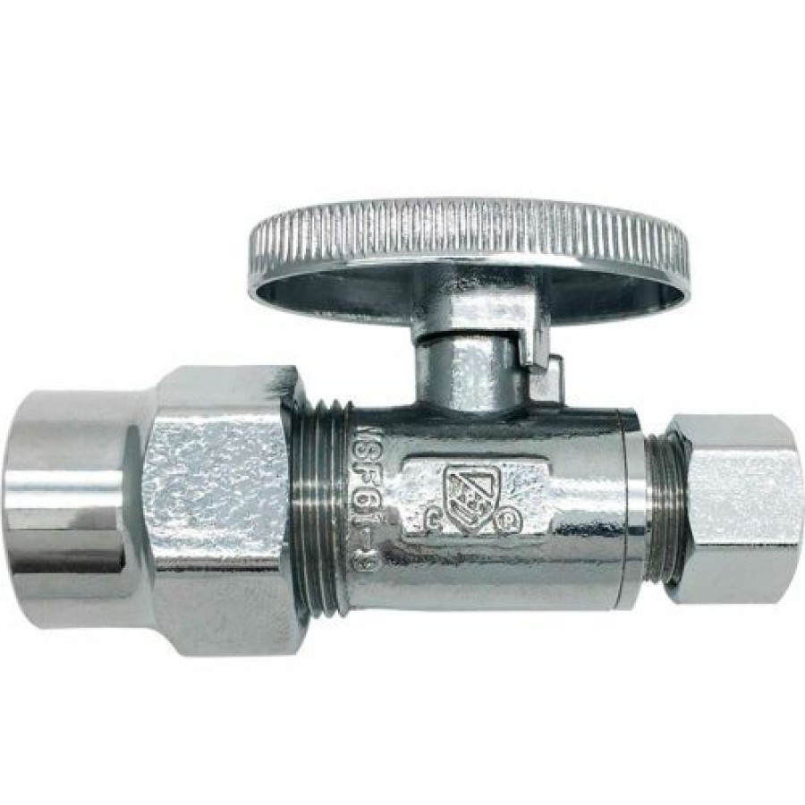 Valves * | Theworks 1/4 Turn Straight Stop 1/2" Cpvc Socket X 3/8"Od