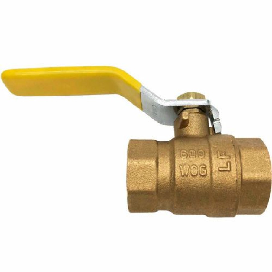 Ball Valves * | Theworks Lf Brass Full Port Ball Valve Threaded 1-1/4