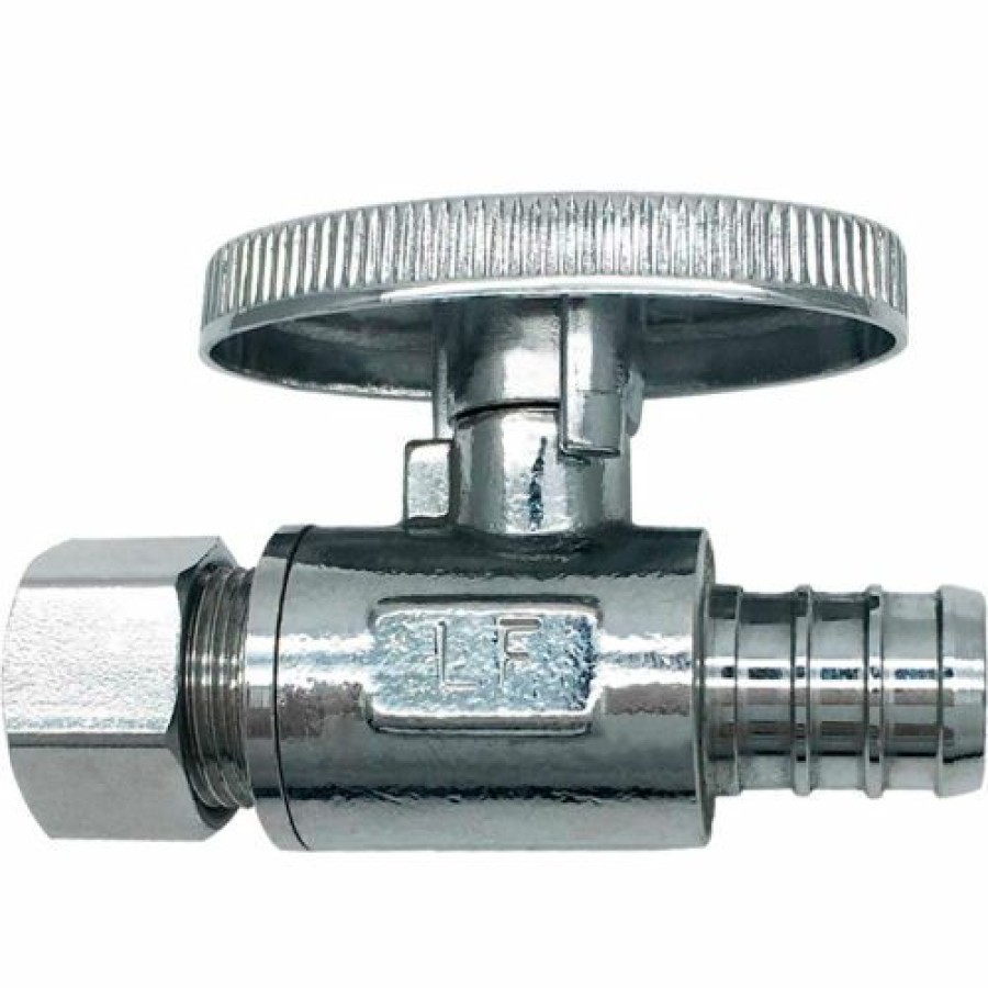 Valves * | Theworks 1/4 Turn Straight Stop 1/2" Pex X 3/8"Od