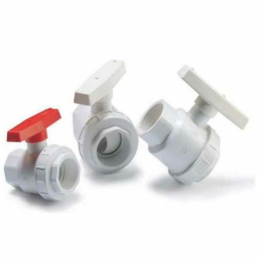 Ball Valves * | American Valve P200Sus-1-1/2 Ball Valve, Single Union, Epdm, Schd 80, Socket, 1-1/2", Pvc Pkg Qty 10