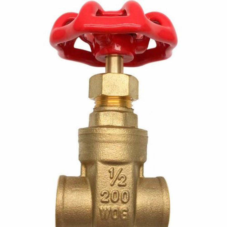 Valves * | Theworks Lf Heavy Pattern Brass Gate Valve 1/2 Swt