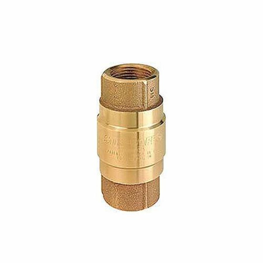 Check & Foot Valves * | Strataflo 1/2" Fnpt Brass Check Valve With Buna-S Rubber Poppet