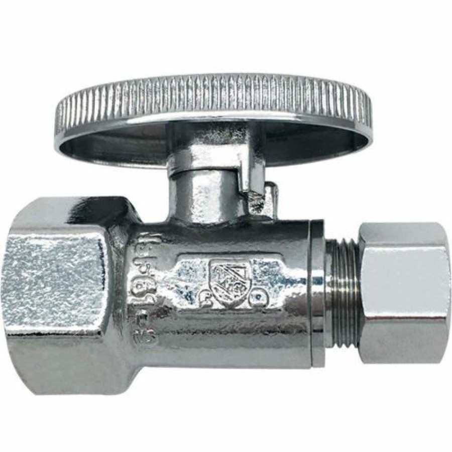 Valves * | Theworks 1/4 Turn Straight Stop 1/2" Fip X 3/8"Od