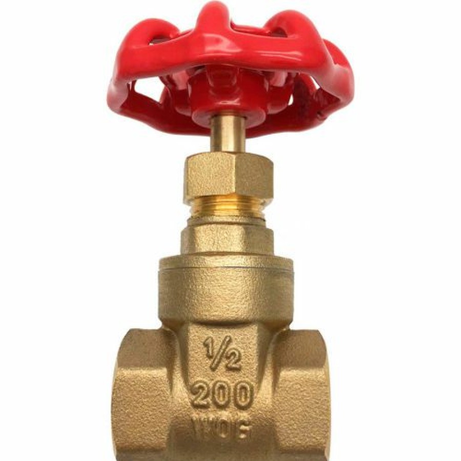 Valves * | Theworks Lf Heavy Pattern Brass Gate Valve 1/2 Ips