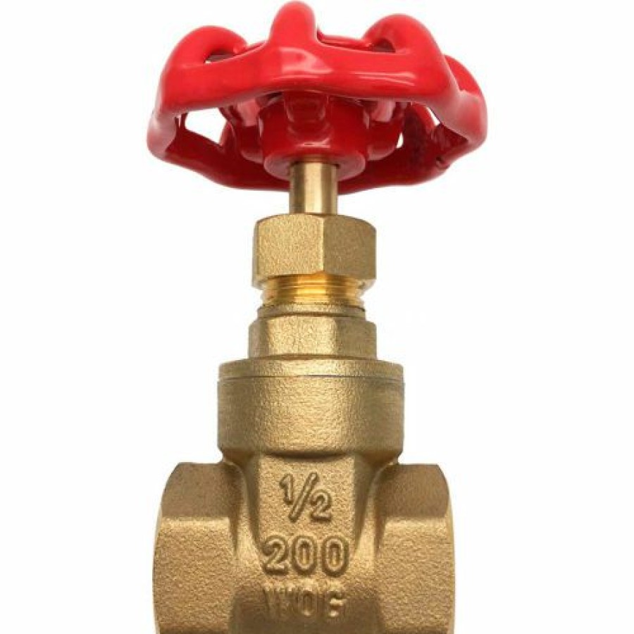 Valves * | Theworks Lf Heavy Pattern Brass Gate Valve 1 Ips