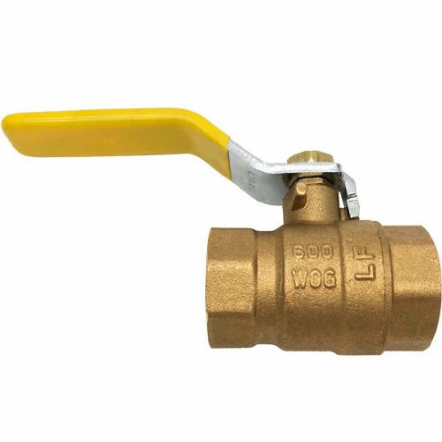 Ball Valves * | Theworks Lf Brass Full Port Ball Valve Threaded 1