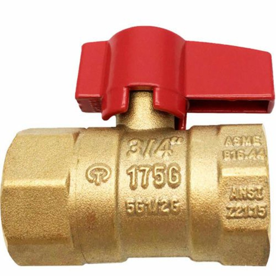 Valves * | Theworks Brass Gas Valve 3/4 Fip