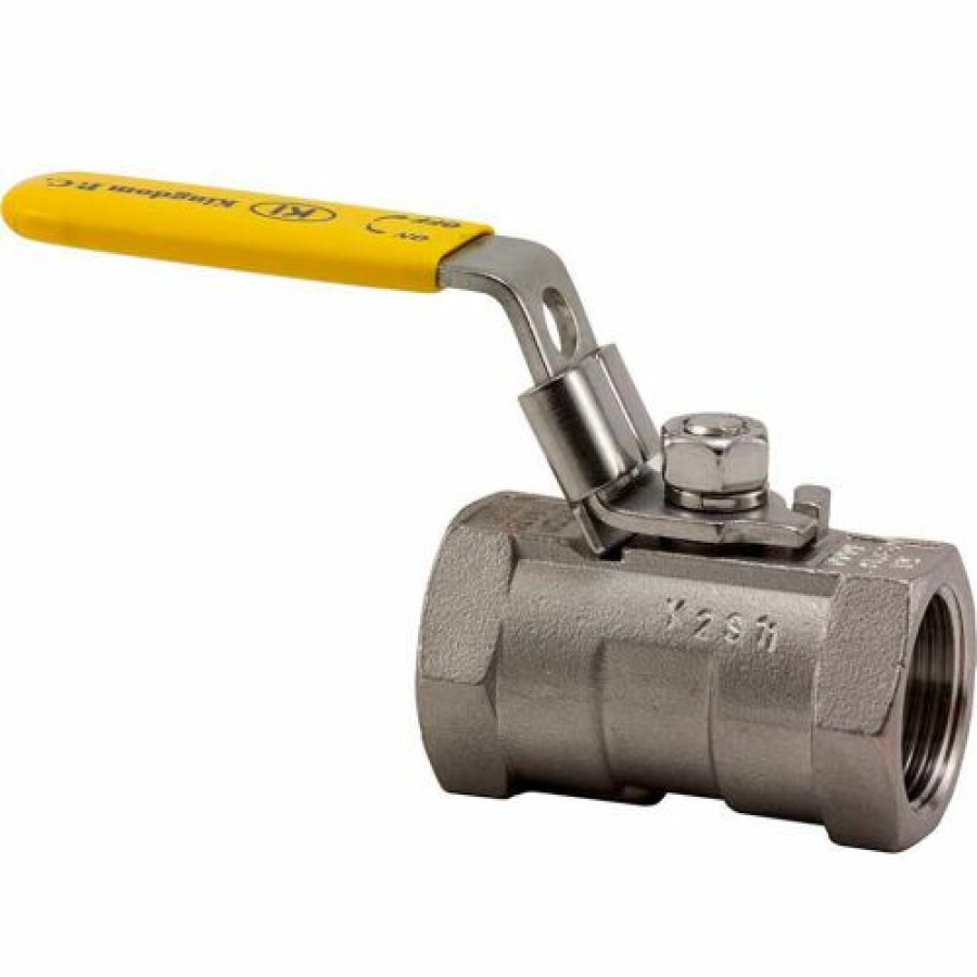 Ball Valves * | Kingdom 1/2 In. T316 Stainless Steel Hex Ball Valve 1 Piece 1000 Psi Pkg Qty 25