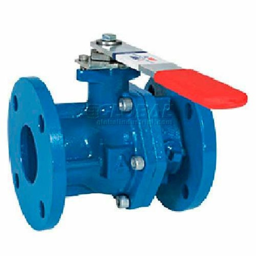 Ball Valves * | American Valve 3700-2 Ball Valve, Flanged, 2", Epoxy Coated Cast Iron