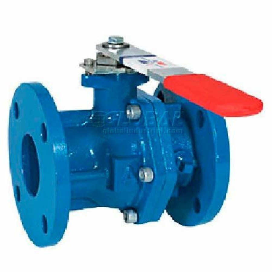 Ball Valves * | American Valve 3700-4 Ball Valve, Flanged, 4", Epoxy Coated Cast Iron