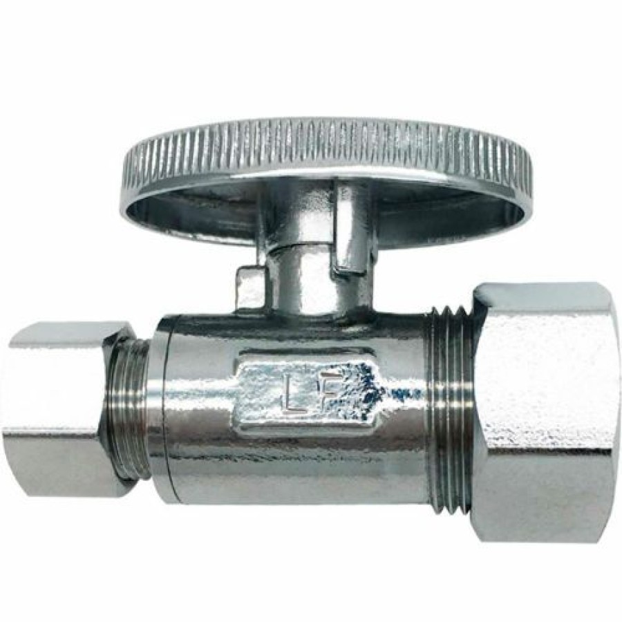 Valves * | Theworks 1/4 Turn Straight Stop 5/8"Od X 3/8"Od