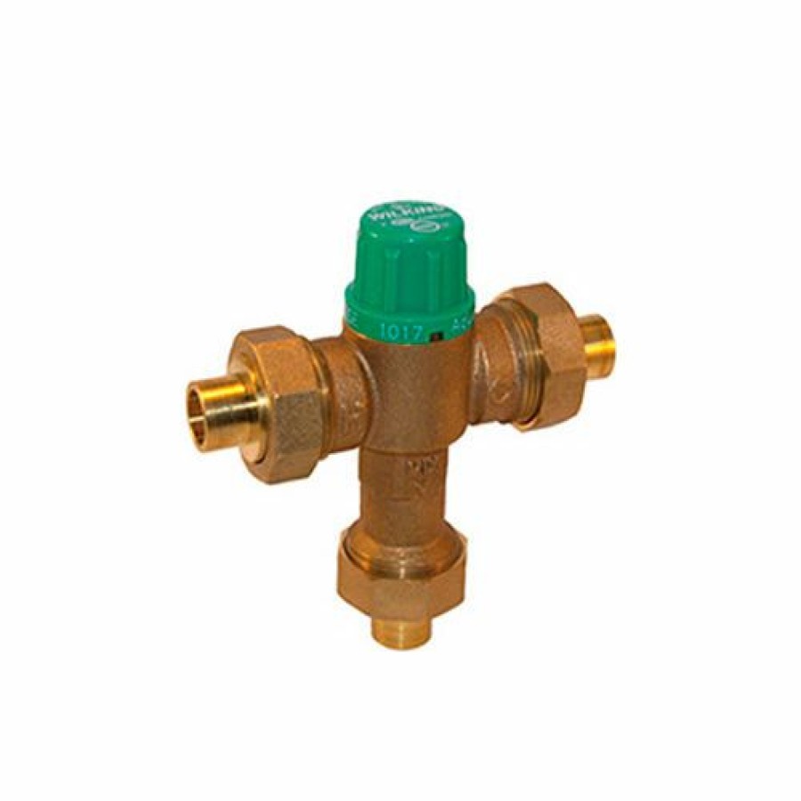 Valves * | Zurn 38-Zw1017Xlcomp 3/8 In. Compression Thermostatic Mixing Valve Lead-Free Cast Bronze Asse1017