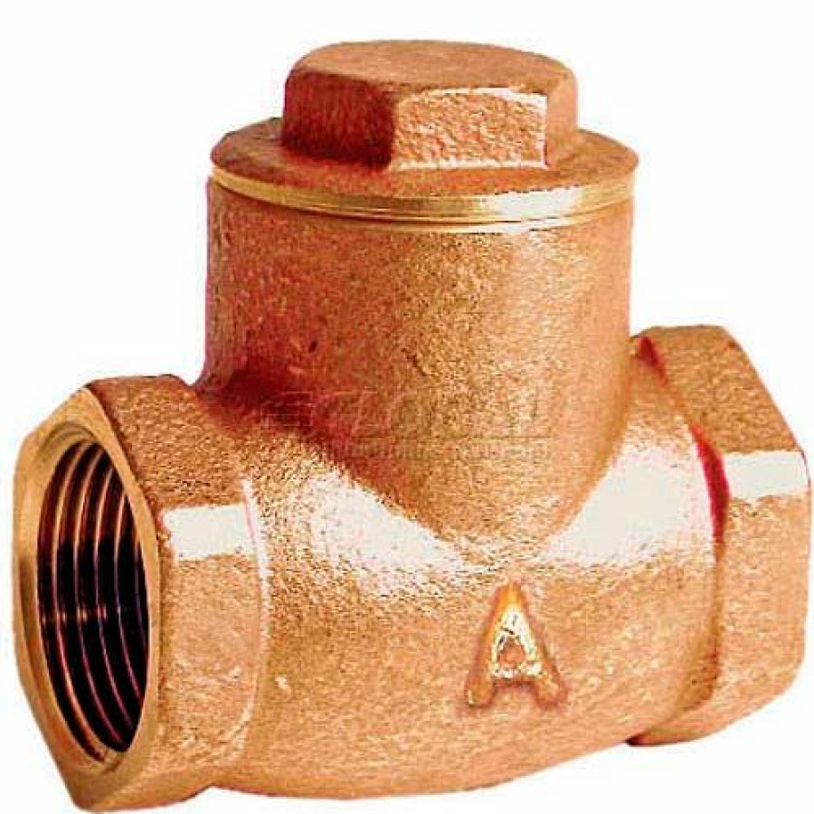 Check & Foot Valves * | American Valve G31-1 Check Valve, Lead-Free, Threaded, 1", Brass Pkg Qty 12