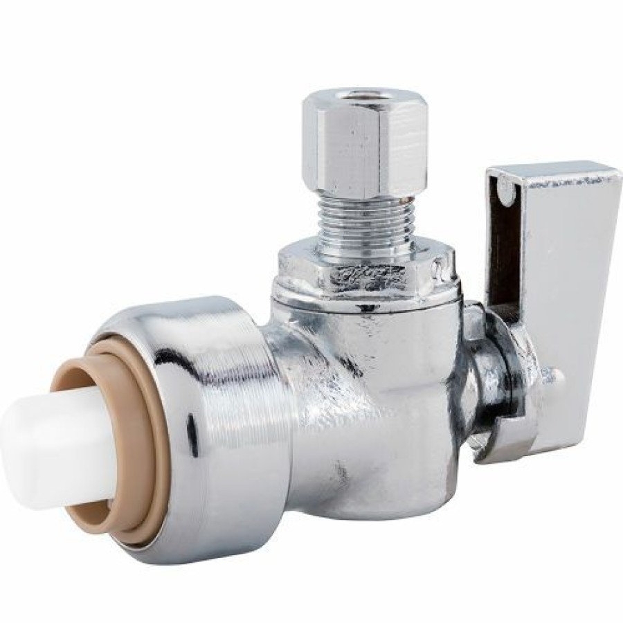 Valves * | Jones Stephens Plumbite Push On Supply Stop, Angle, 1/2" X 3/8" Od Comp