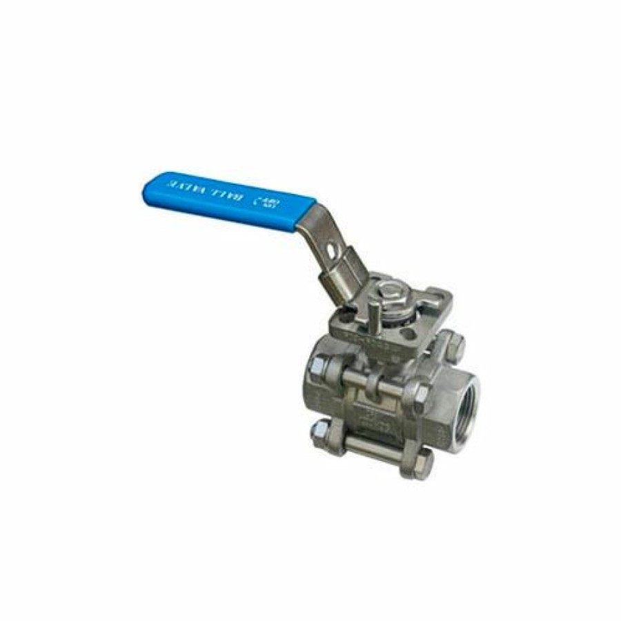 Ball Valves * | Bi-Torq 3/4" 3-Pc Ss Npt Ball Valve With Manual Locking Handle