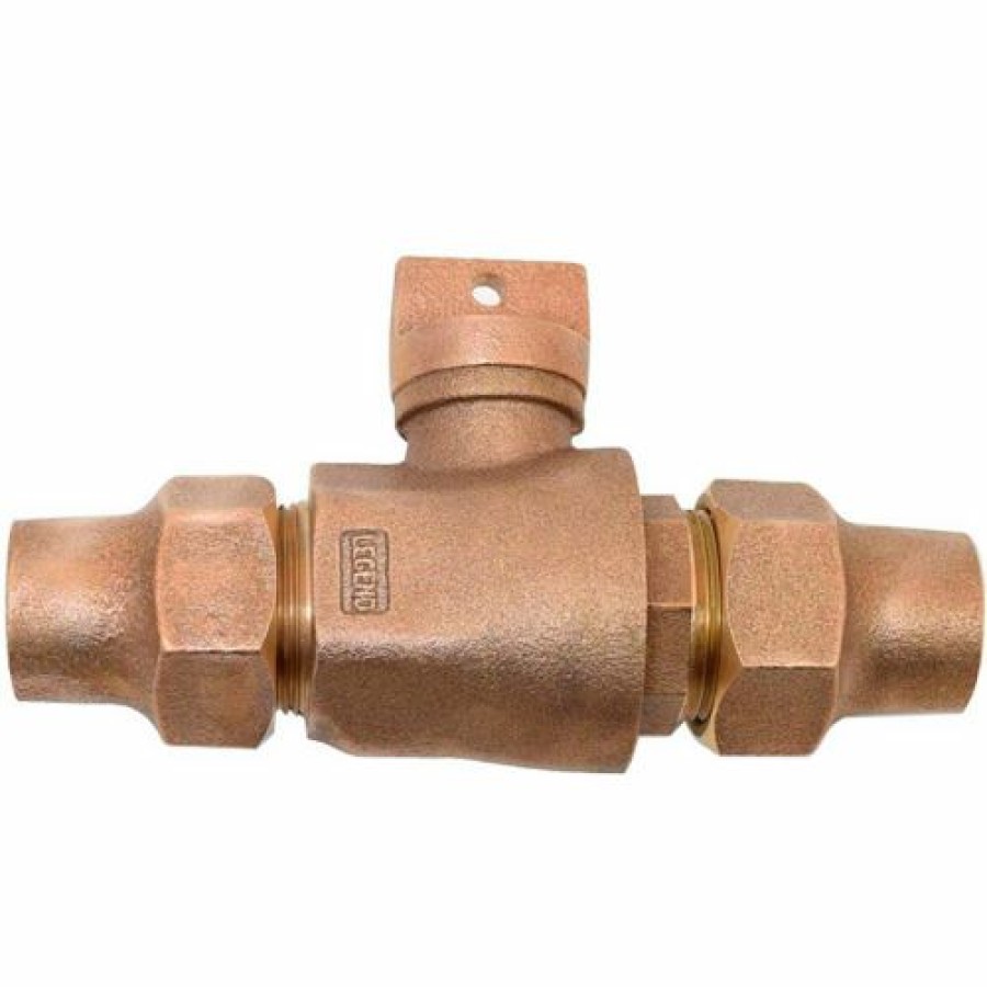 Valves * | Legend Valve 1" T-5200Nl No Lead Bronze Flare X Flare Curb Stop 314-105Nl