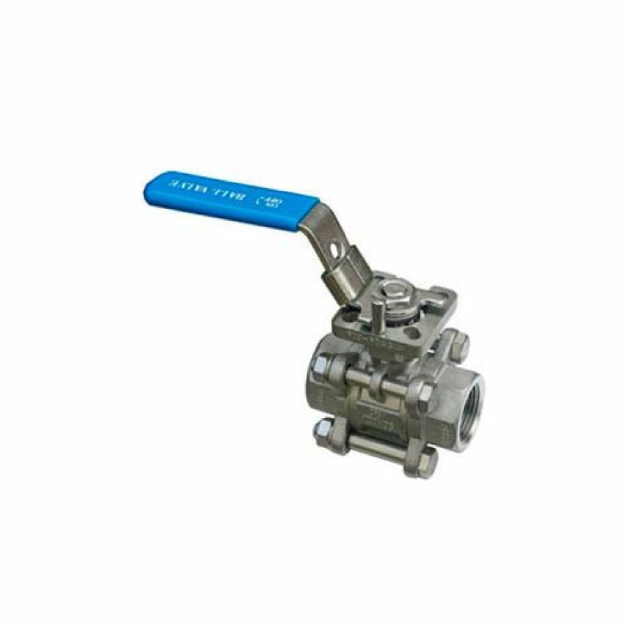 Ball Valves * | Bi-Torq 2" 3-Pc Ss Npt Ball Valve With Manual Locking Handle