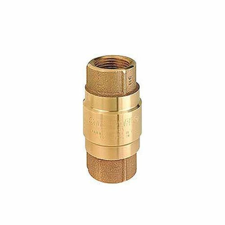 Check & Foot Valves * | Strataflo 3" Fnpt Brass Check Valve With Buna-S Rubber Poppet