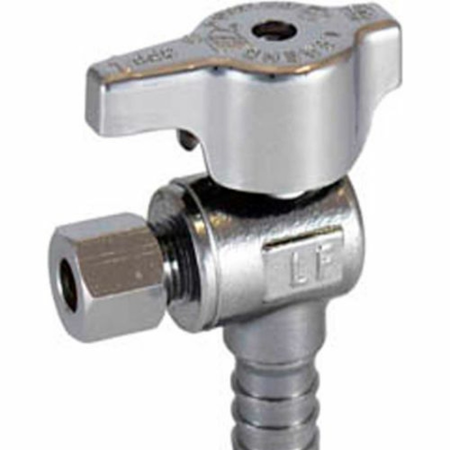 Valves * | Legend Valve 1/2 Pex X 3/8" Od T-595Nl No Lead Chrome Brass Stop Valve 114-609Nl