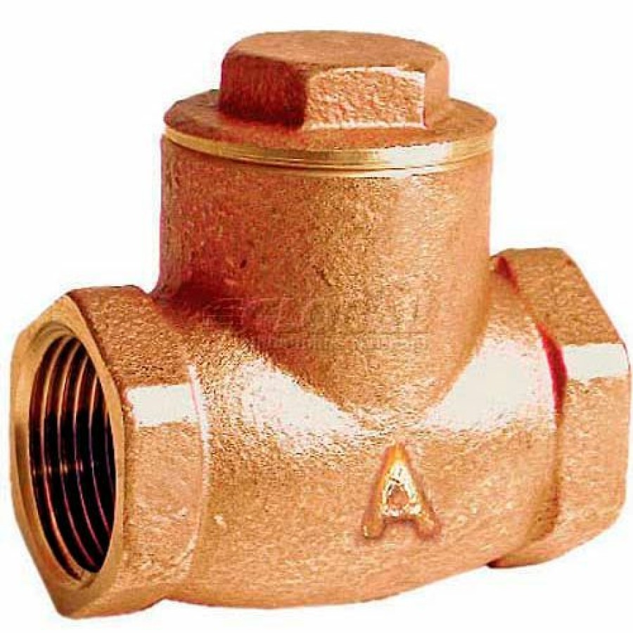 Check & Foot Valves * | American Valve G31-1-1/2 Check Valve, Lead-Free, Threaded, 1-1/2", Brass Pkg Qty 6