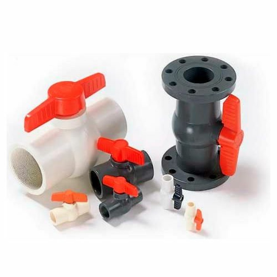 Ball Valves * | American Valve P200-4 Ball Valve, Epdm, Schedule 40, Threaded, 4", Pvc Pkg Qty 6