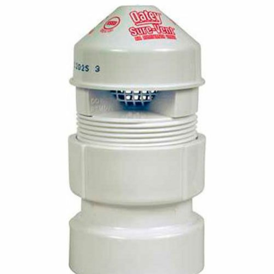 Valves * | Oatey 39016 Sure-Vent Air Admittance Valve 20 Dfu Capacity 1-1/2"X 2"Pvc Schedule 40 Adapter Pkg Qty 6