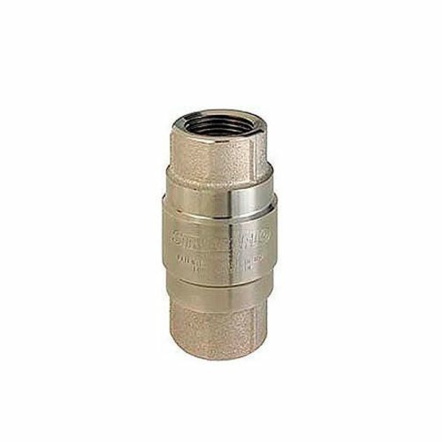 Check & Foot Valves * | Strataflo 3/4" Fnpt Nickel-Plated Brass Check Valve With Stainless Steel Poppet