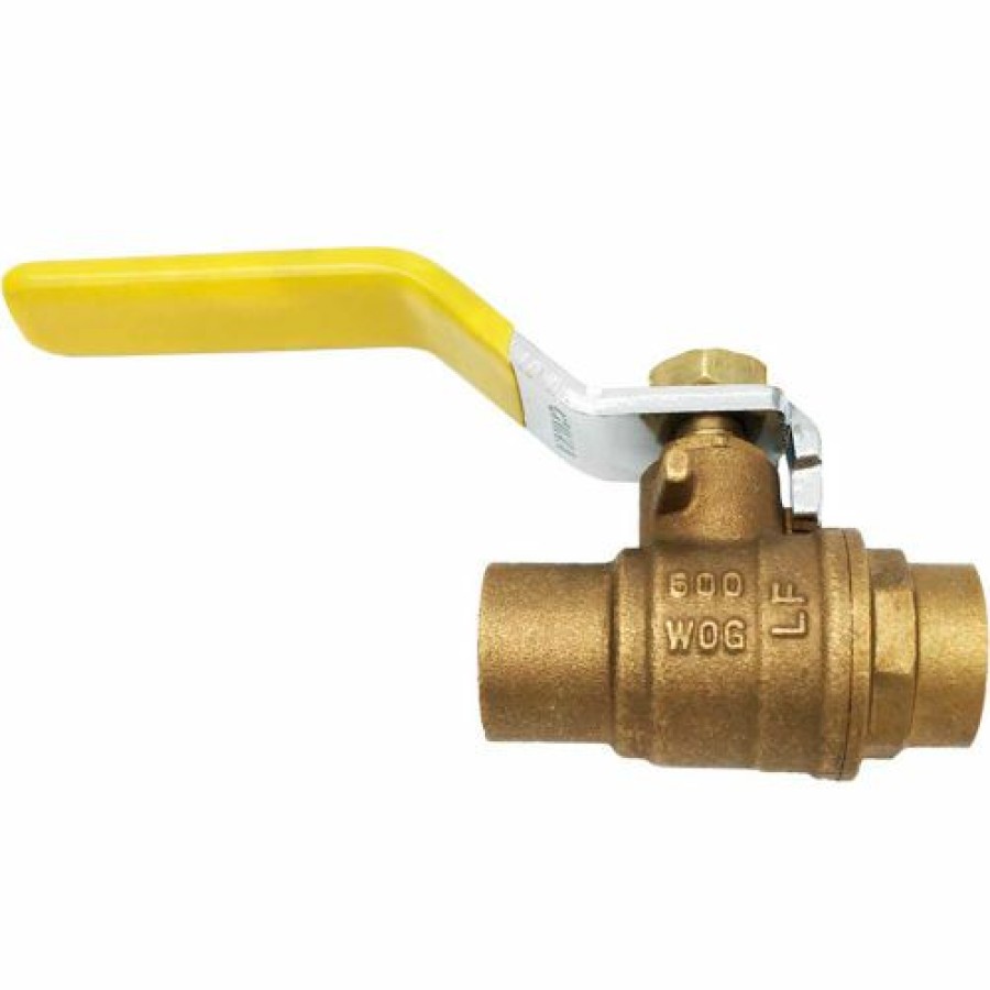 Ball Valves * | Theworks Lf Brass Full Port Ball Valve Sweat 1/2