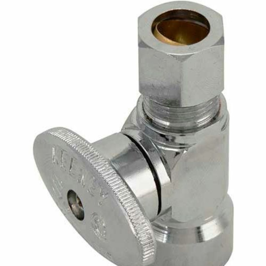 Valves * | Keeney Manufacturing Keeney 2059Pclf, Quarter Turn Straight Valve 1/2" F.I.P. X 1/2" O.D. Outlet, Lead Free Pkg Qty 12