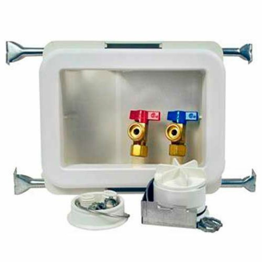 Valves * | Oatey 38483 Fire Rated Washing Machine Outlet Box Single Lever, Hammer, Cpvc